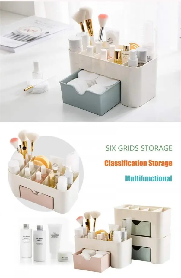 PLASTIC COSMETIC STORAGE BOX